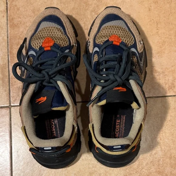 Lacoste Blue and Beige Athletic Shoes - Picture 3 of 6